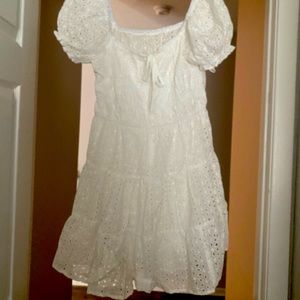 Shein White Eyelet Dress